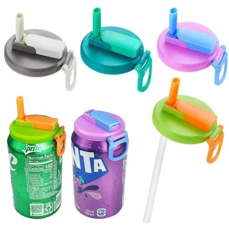 🔥 HOT SALE 🔥Reusable Soda Can Lids with Straw