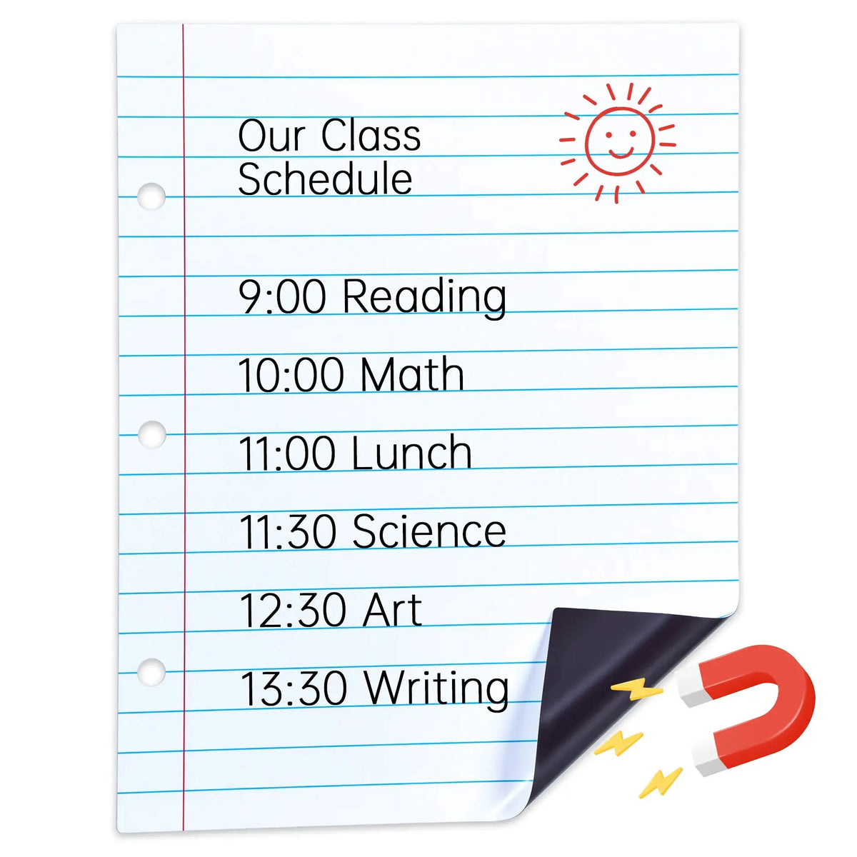 🎉📝✨Giant Magnetic Lined Paper Whiteboard 28” x 22” – 🧑🏫💕Perfect for Teaching, Writing Practice, To-Do Lists & Daily Planning( ✨ Write, Wipe & Reus)