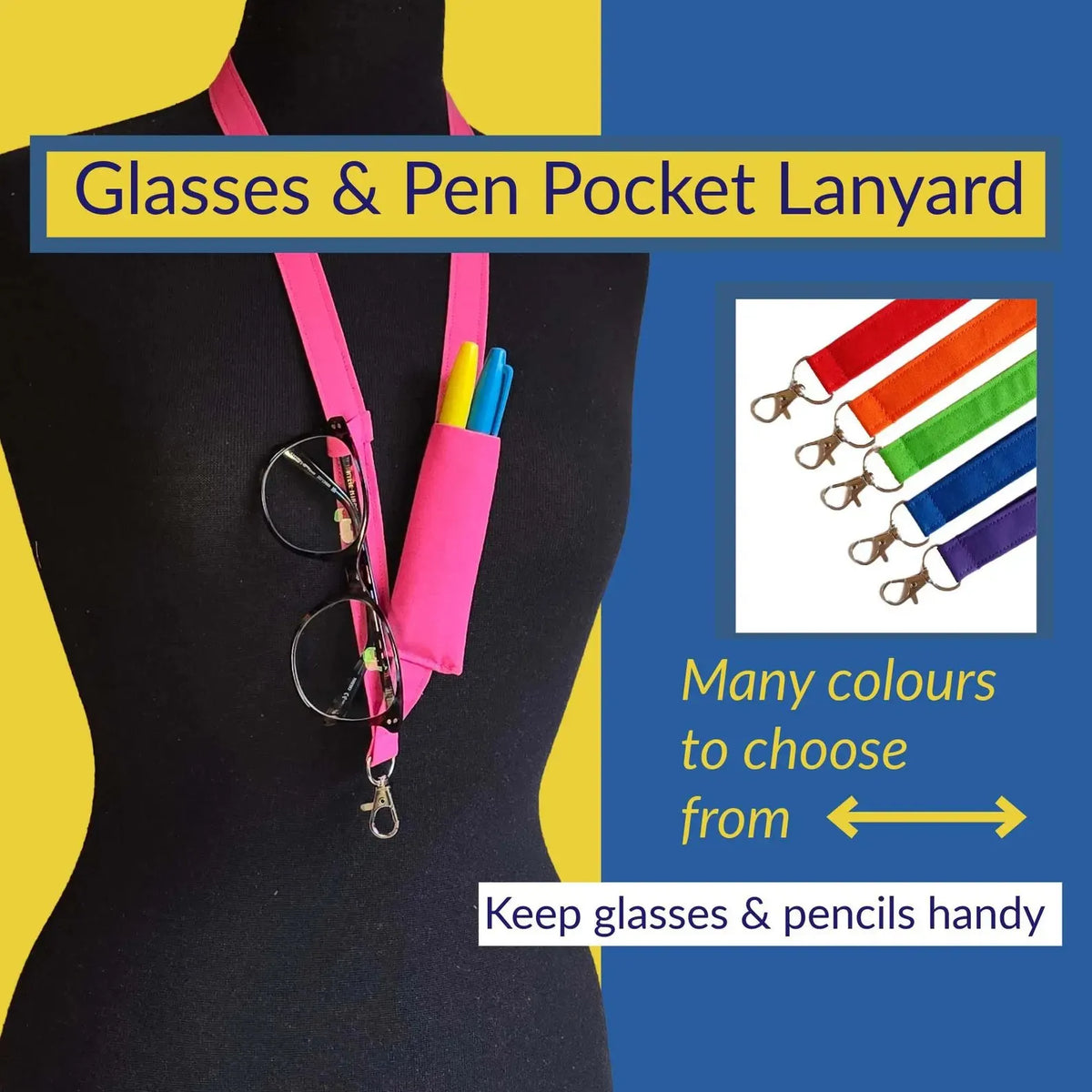🔥 HOT SALE 🔥👩🏫NEW UPGRADED Plain Fabric Pen Lanyards