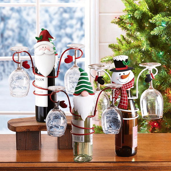 🥂Holiday Wine Bottle & Glass Holders