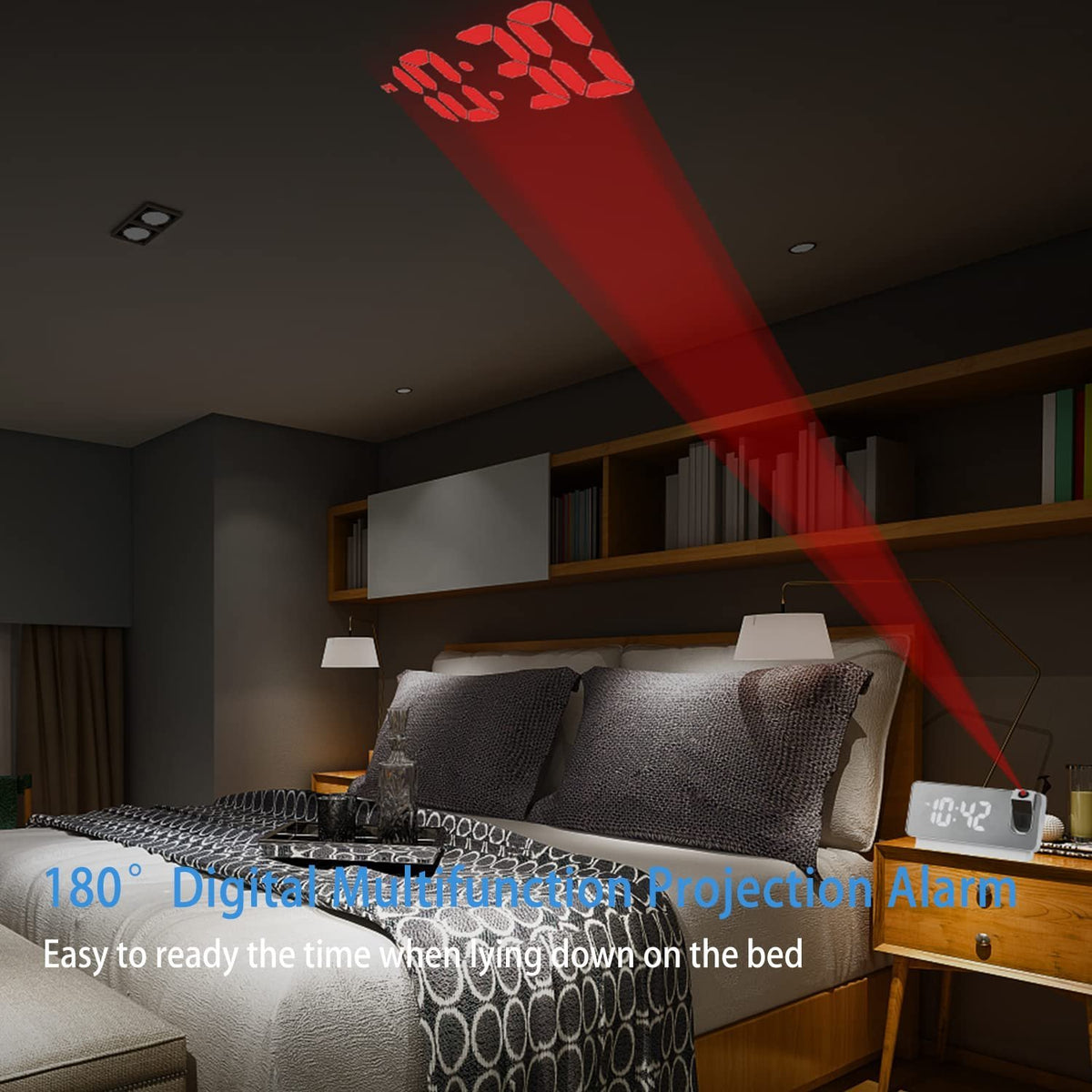 HOT Sale- SAVE 49% OFF-Mirror projection alarm clock⏰(BUY 2 GET FREE SHIPPING)