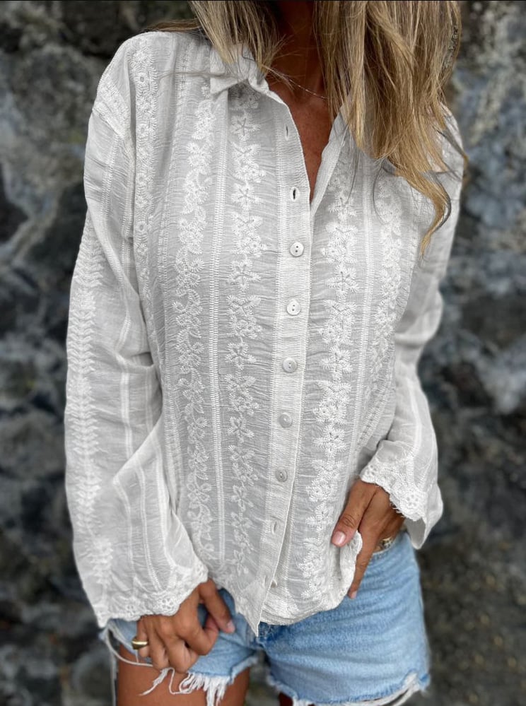 Floral Embroidered Shirt