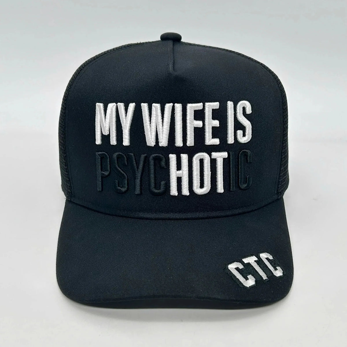 😂🧢MY WIFE IS psycHOTic TRUCKER CAP