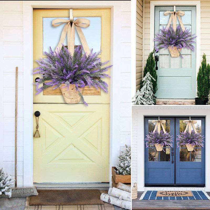Lavender Basket Wreath-Front Door Wreath