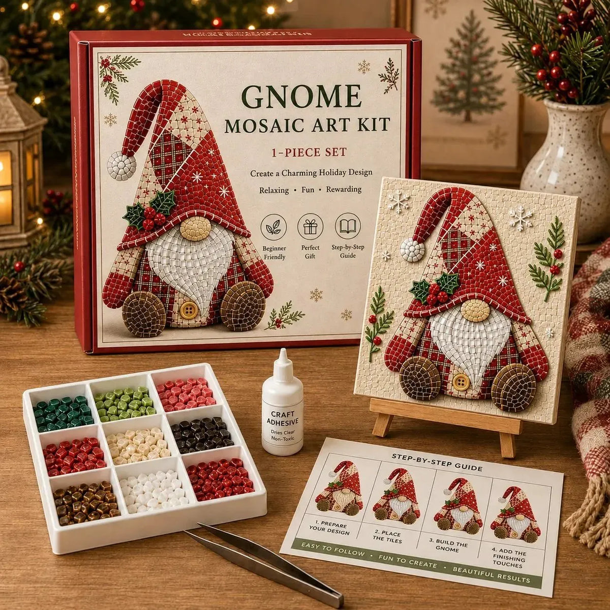 🔥HOT SALE🔥Last Day 50% OFF - 🌸Gnome Mosaic Art Kit – Create Your Own Charming Handmade Masterpiece