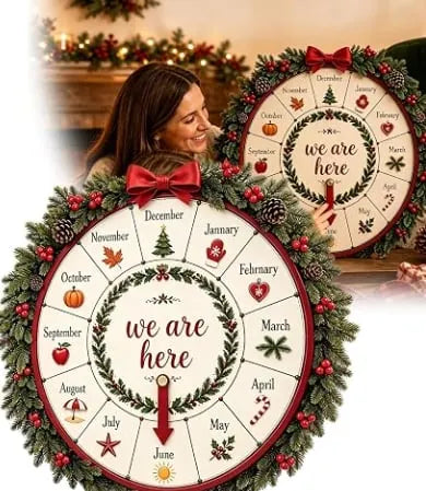 🔥 HOT SALE 🔥Christmas Countdown Wooden Month Wheel - Countdown Wooden Month Wheel (1PCS)
