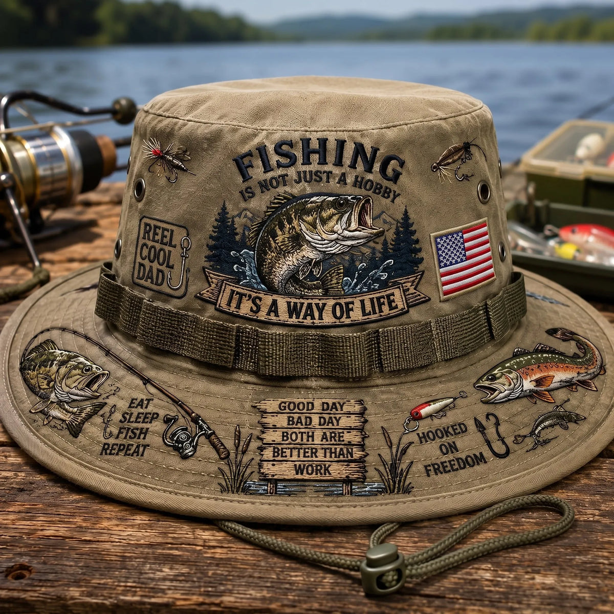 🎉🇺🇸 49% OFF- 🎣 Fishing Is a Way of Life Boonie Hat(Printing process)