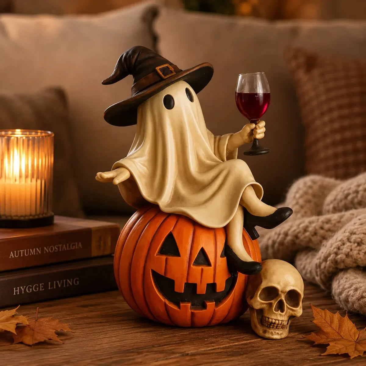 🔥HOT SALE🔥👻🍷Ghost Wine Night Halloween Decor