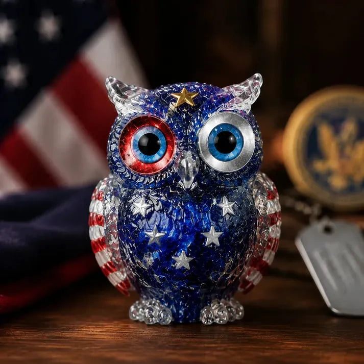 🦉Handmade Natural Crystal Gemstone Owl🎁💎