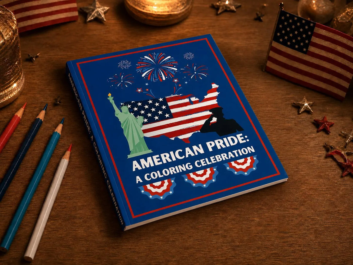 🇺🇸 American Pride Coloring Book – Patriotic 4th of July Coloring Book for Adults & Kids ✨