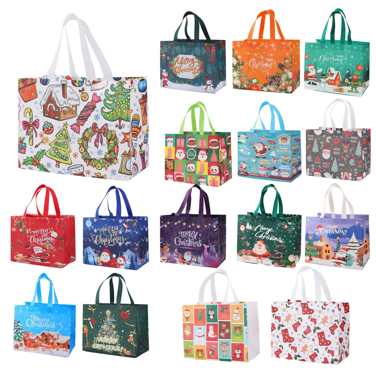 🔥HOT SALE🔥Christmas Early Discount 49% Off🔥 Christmas Gift Bags Large Reusable Tote Bags