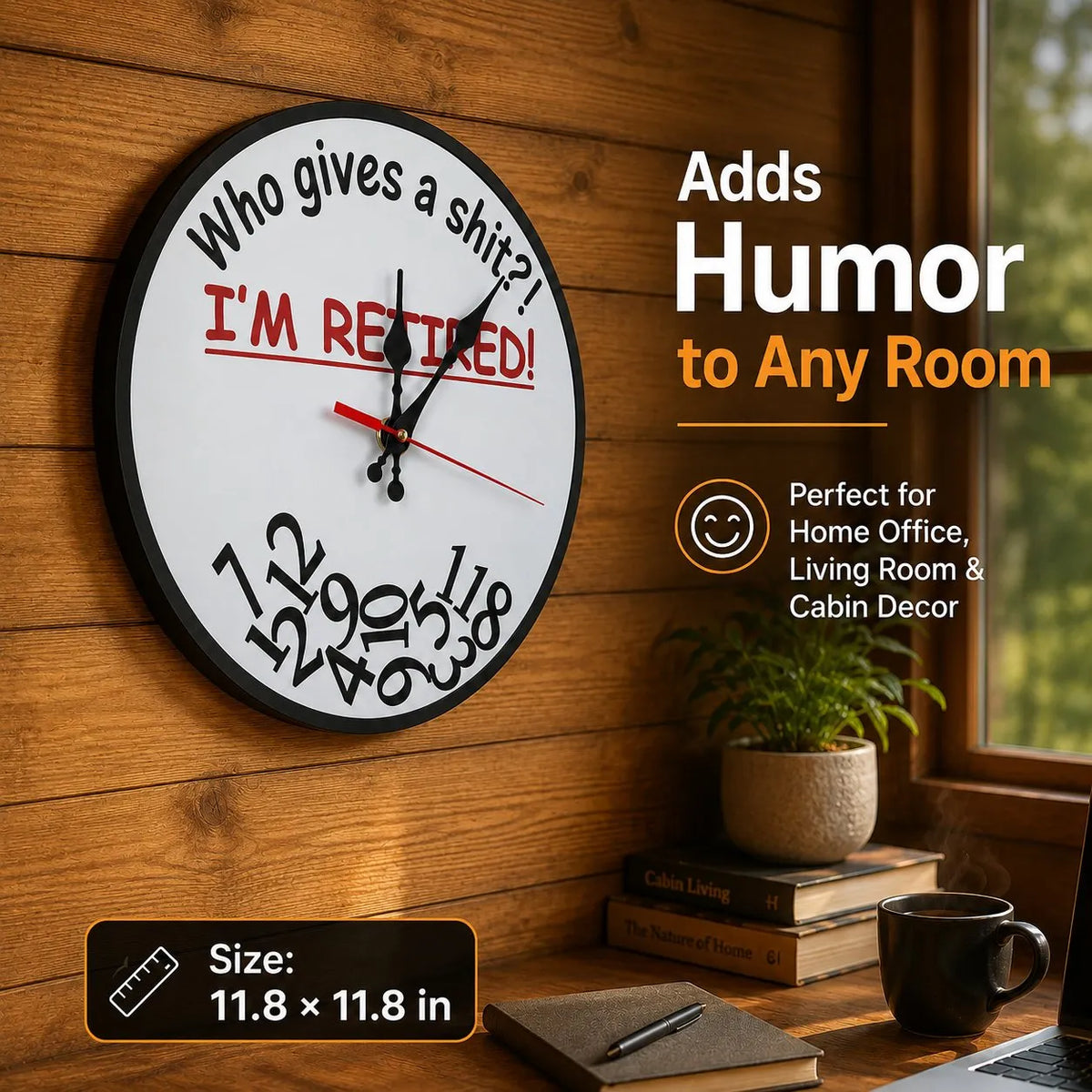 đ„HOT SALE 49% OFFâ° Who Cares What Time It Is? Youâre Retired! đFunny Retirement Wall Clock