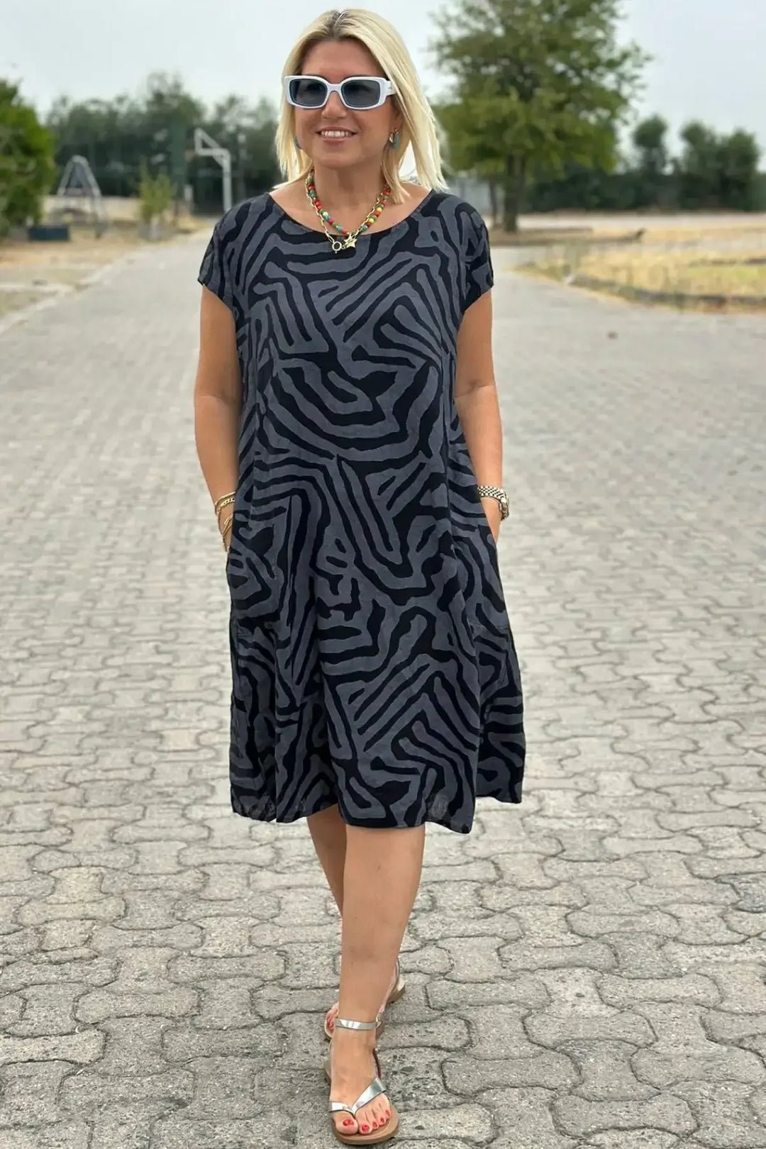 TAYLA | Zebra Flow Dress