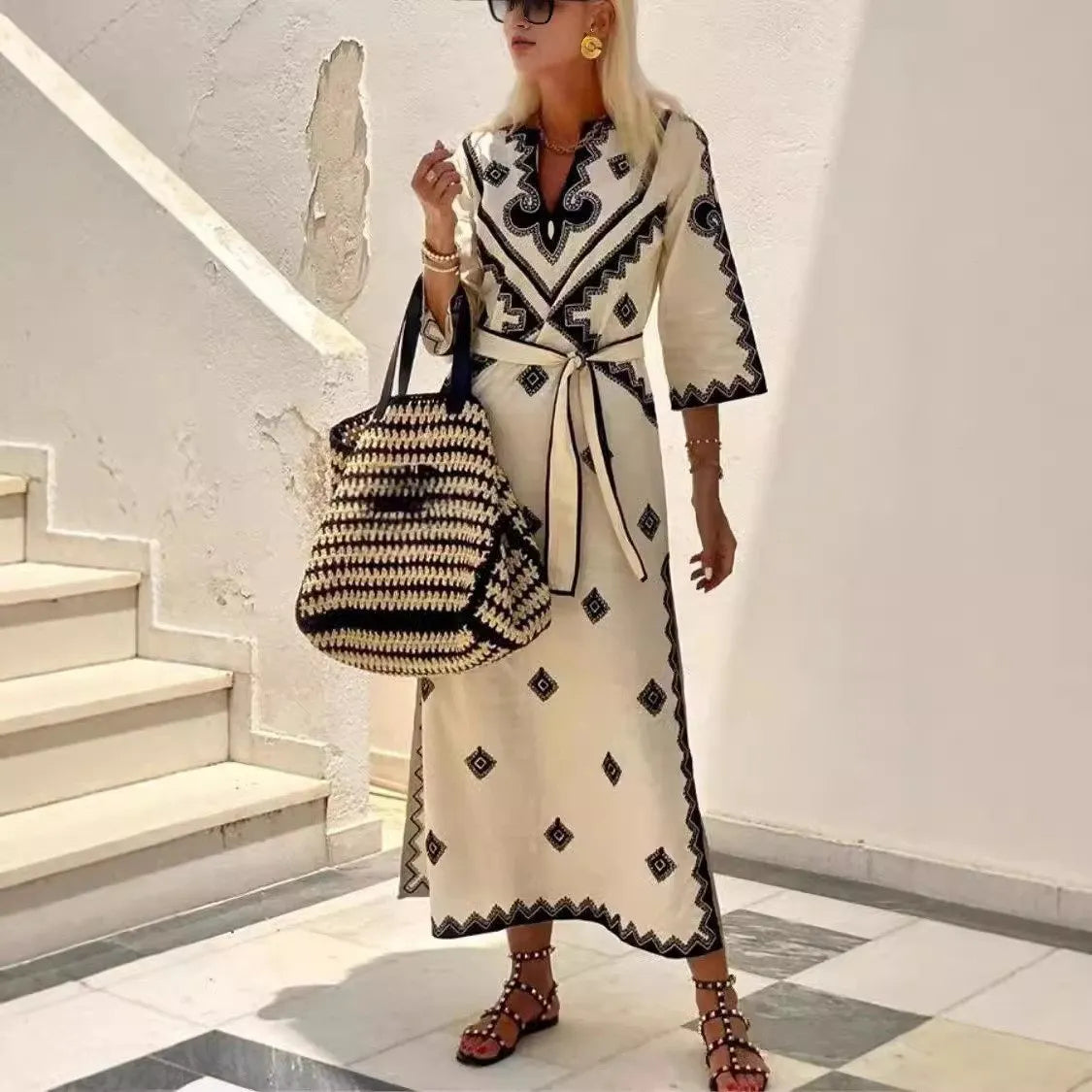 Black Island style Dress