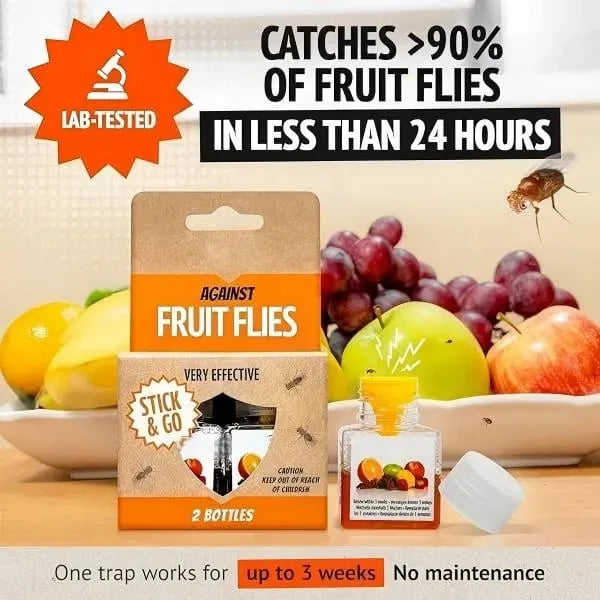 🔥HOT SALE🔥🔥Ultra-Strong Fruit Fly Trap - User Friendly (Up to 3 Weeks per Bottle)