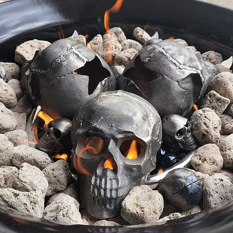 Ceramic Fireproof Fire Pit Skull 💀