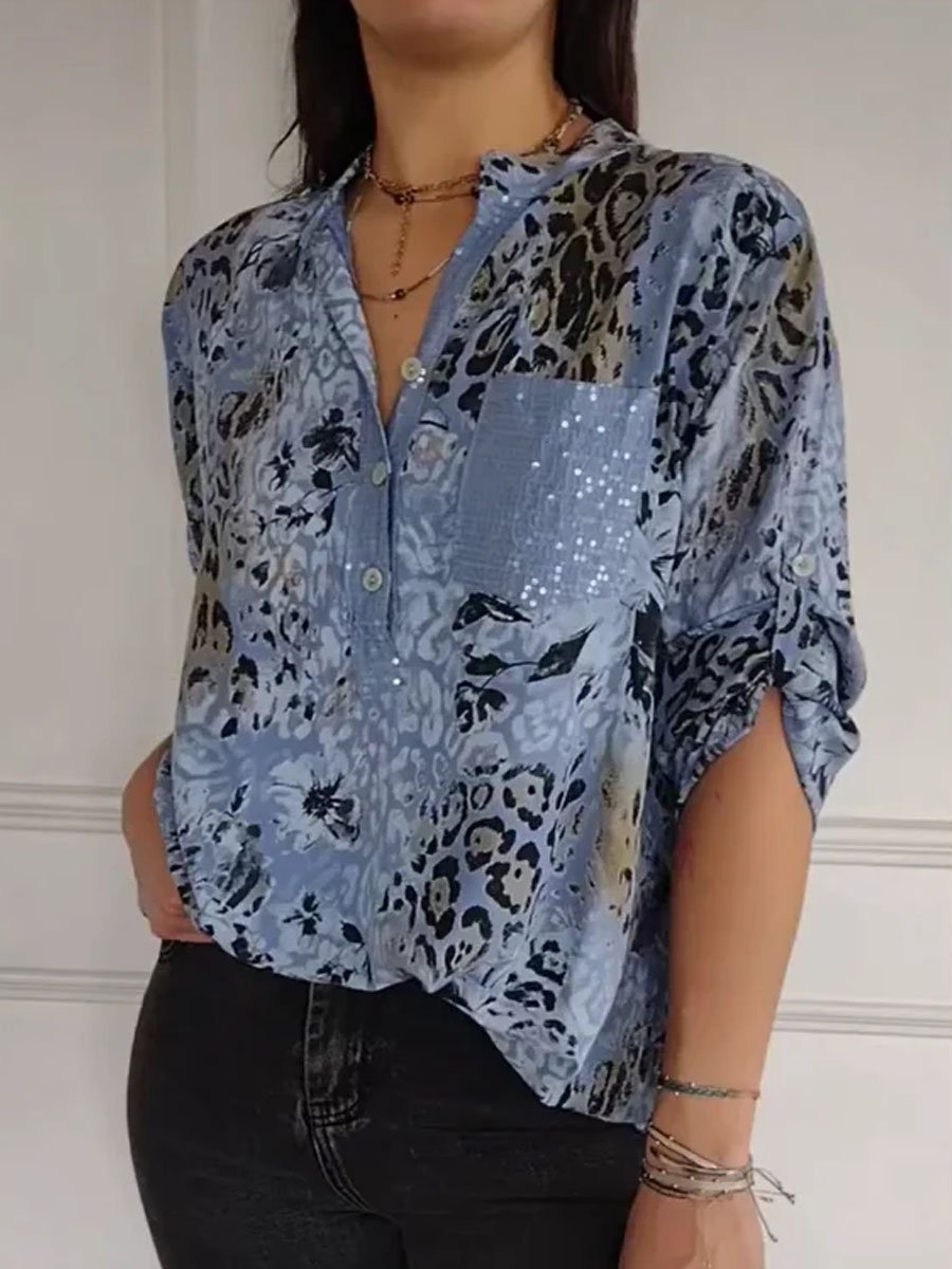 Women's Casual Half Button Printed Shirt (Buy 2 Free Shipping)
