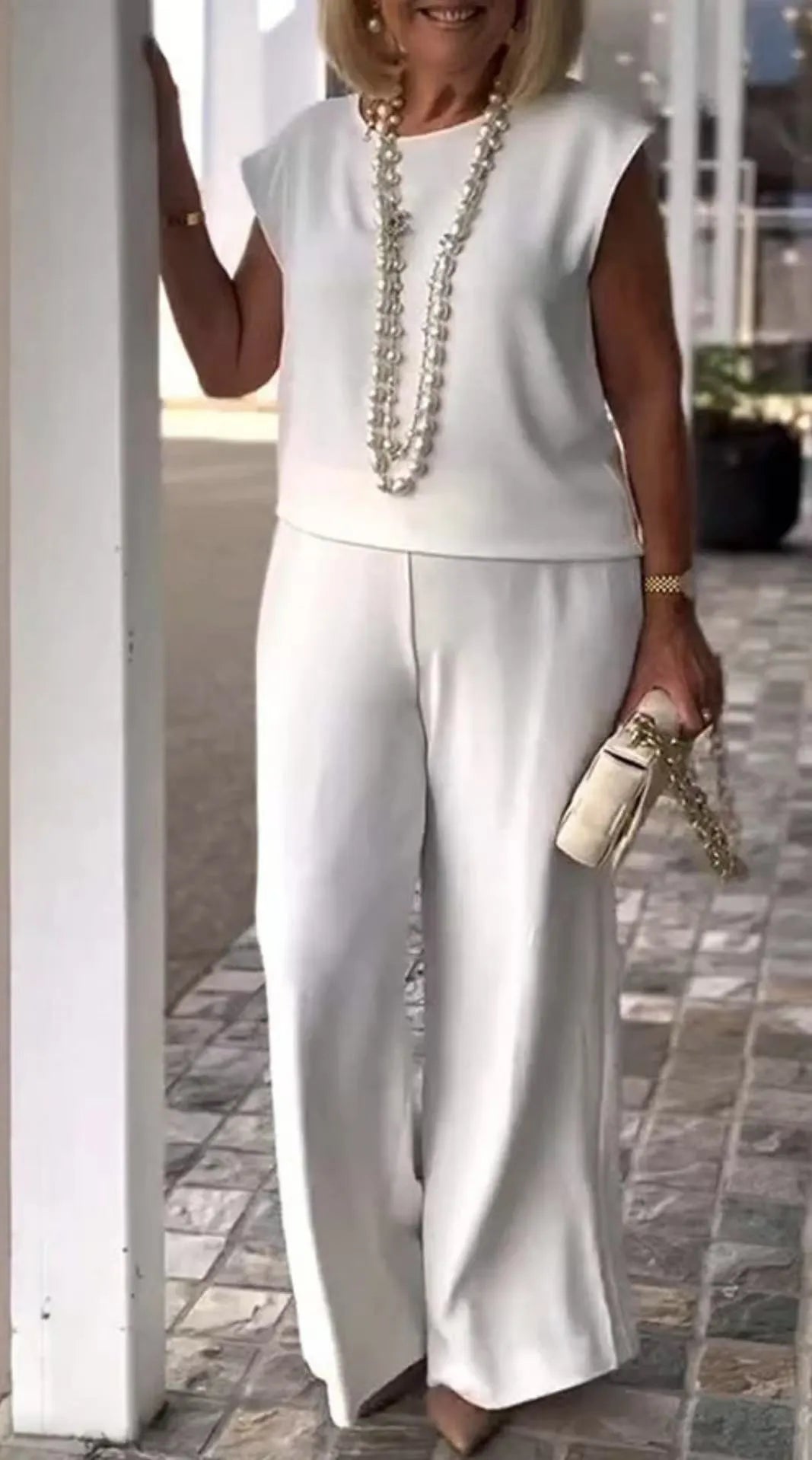💕Limited Time 48% Off💕Women's Crew Neck Sleeveless Top and Pants Set