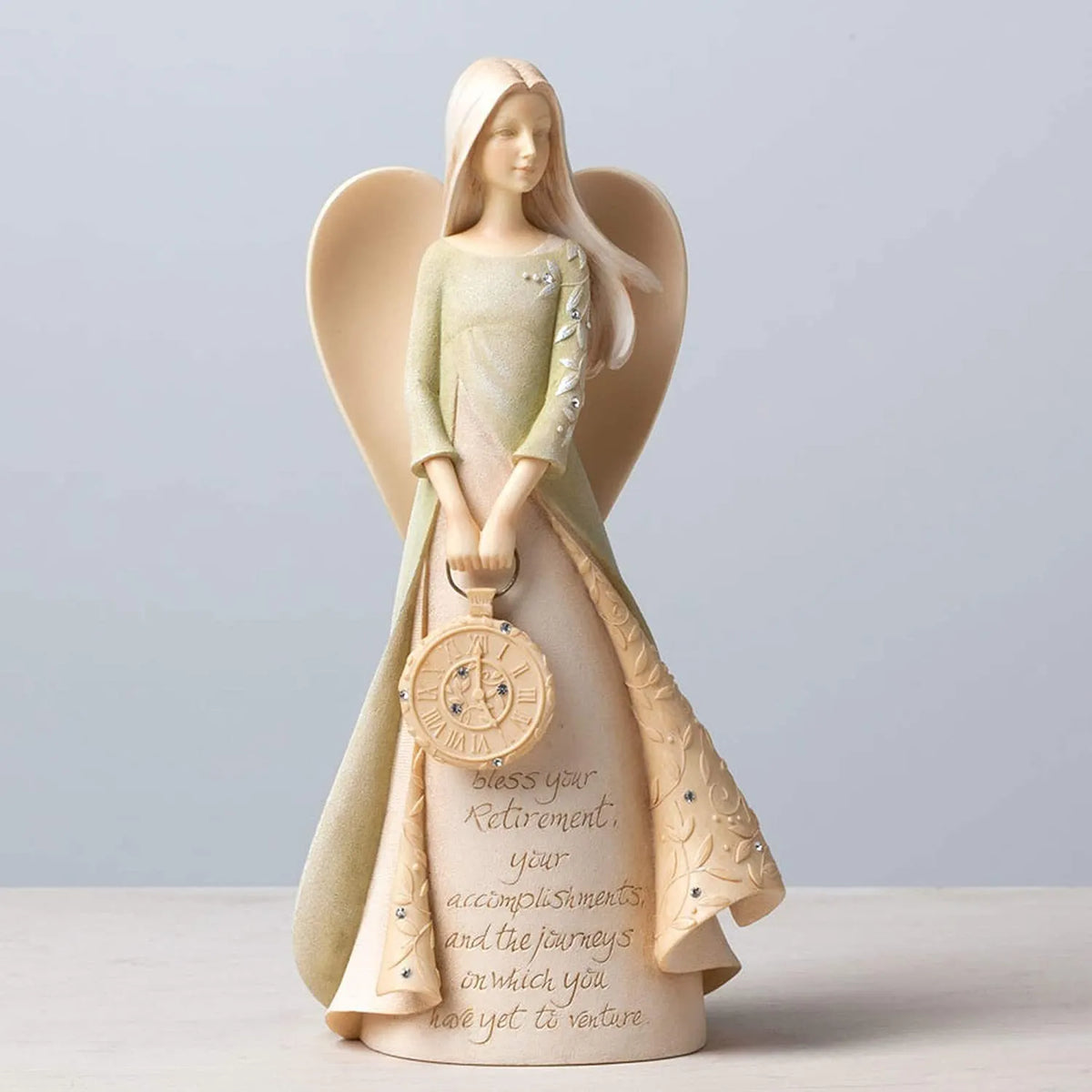Retirement Angel Resin Figure, 9 Inch, Multicolor