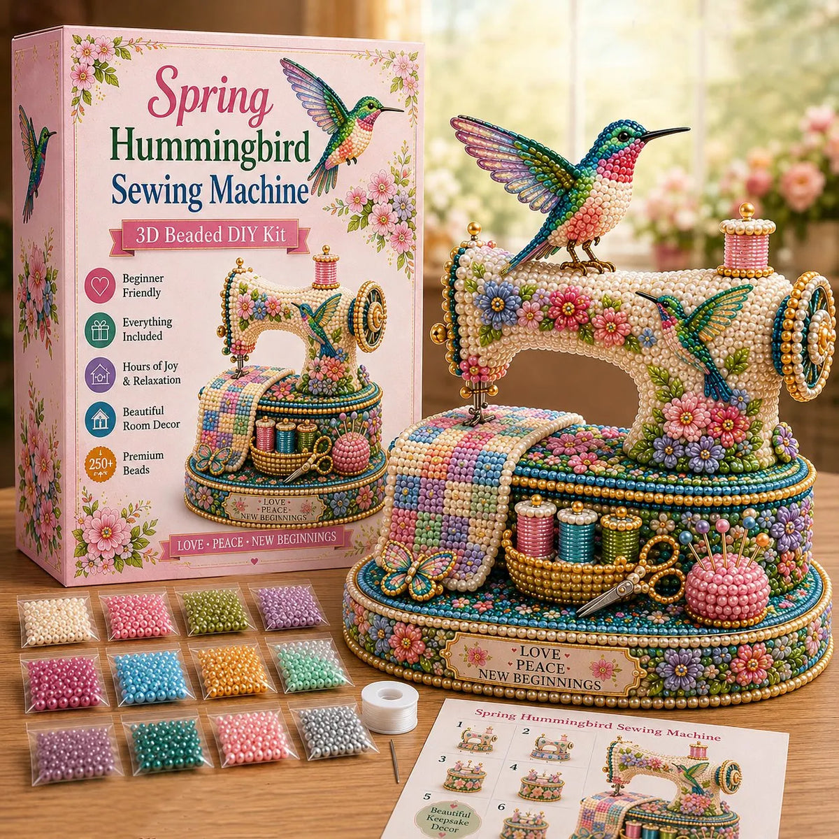 🎉🌸Spring Hummingbird Sewing Machine 💗 3D Spring Limited Keepsake Edition
