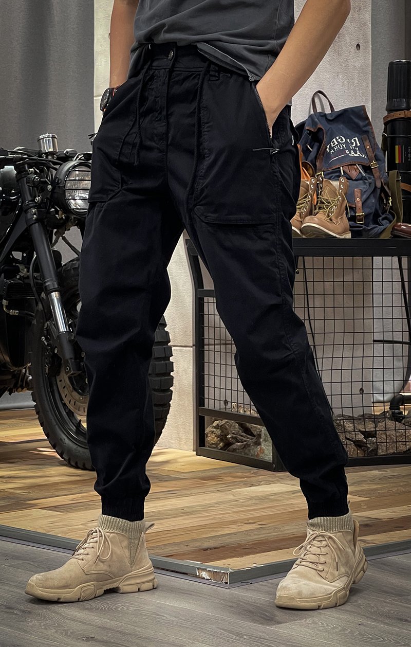 SPRING MEN'S DISTRESSED SLIM FIT BIKER JEANS