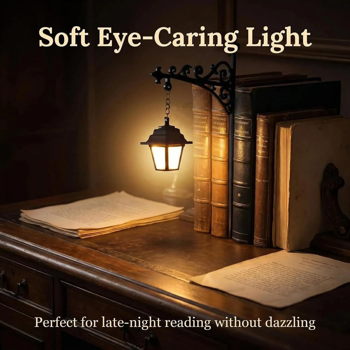 🔥HOT SALE🔥49% OFF📚Library Mini Bookshelf Lantern Lamp | Vintage Hanging LED Light・Book Nook Decor・Clip-On Design