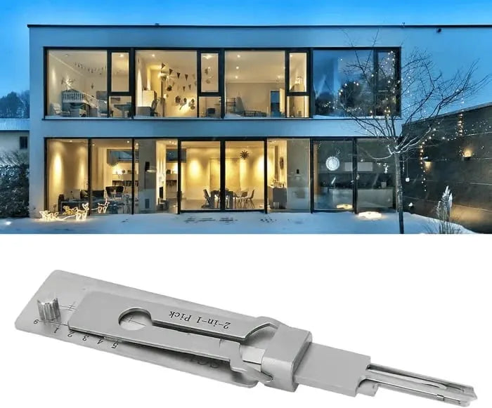 🎉⚒️Stainless Steel Master Key Decoder, SS001 Pro Lock Pick Tool for Beginners, Practical Locks for Lock Lock,Lock Pick Set(Only applicable to Flat Key Lock)