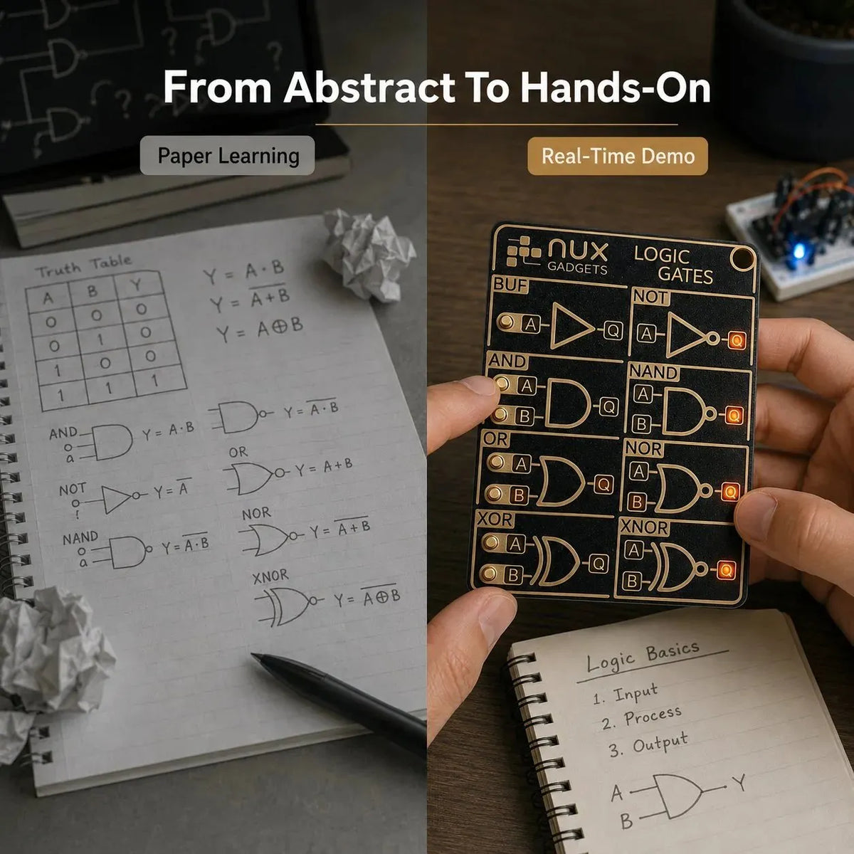 🎉🧠 Interactive Logic Gate Circuit Board — Learn Digital Electronics Through Hands-On Experiments ⚡