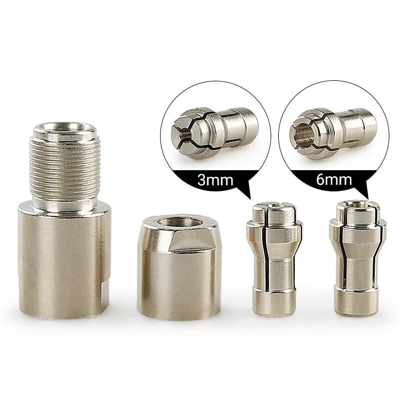 🎉Angle Grinder Conversion Kit 🔧 3mm/6mm Dual Collet – 100-type angle grinder Adapter for Carving & Polishing