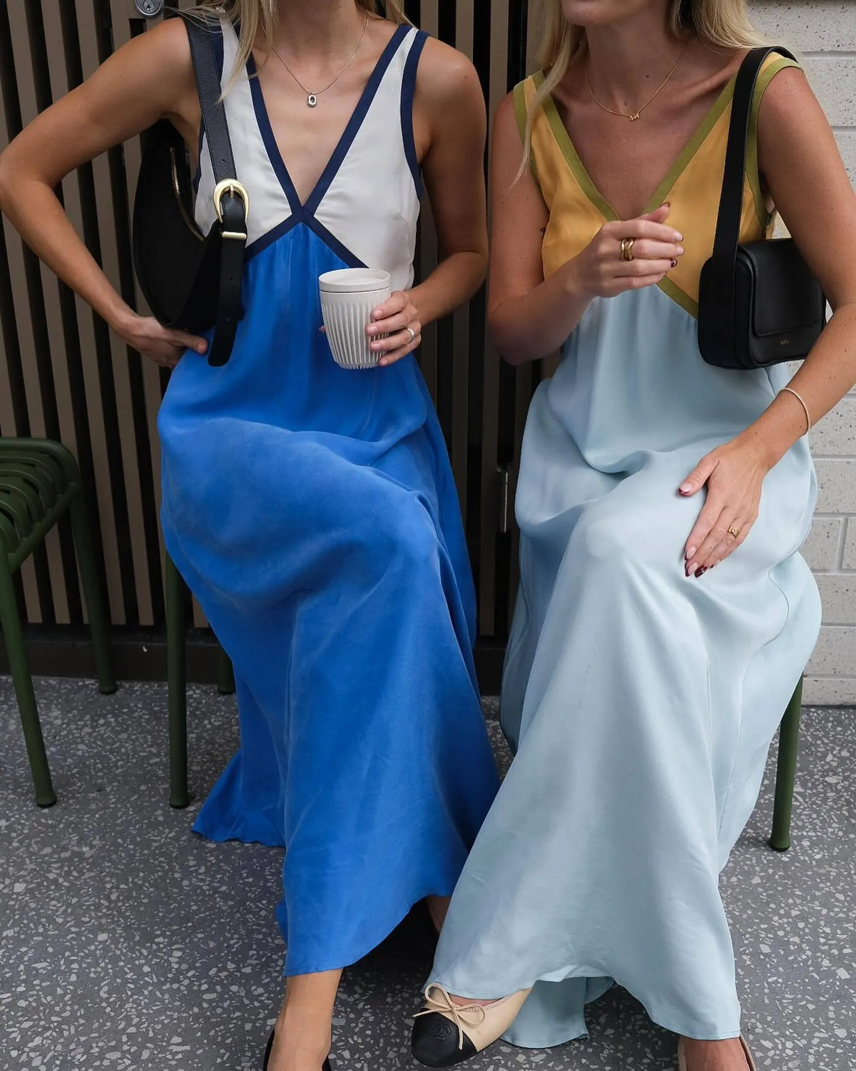 Sleeveless Colorblock Swing Dress