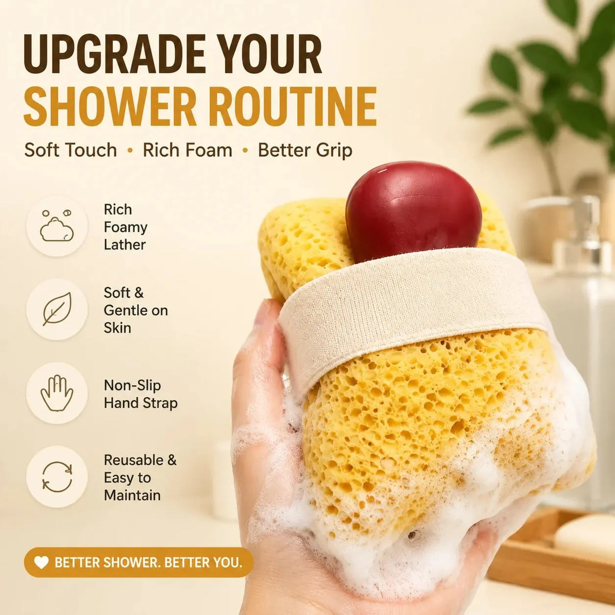 đSoft Soap Pocket Sponge â The Easy Way To Create More Shower Foam