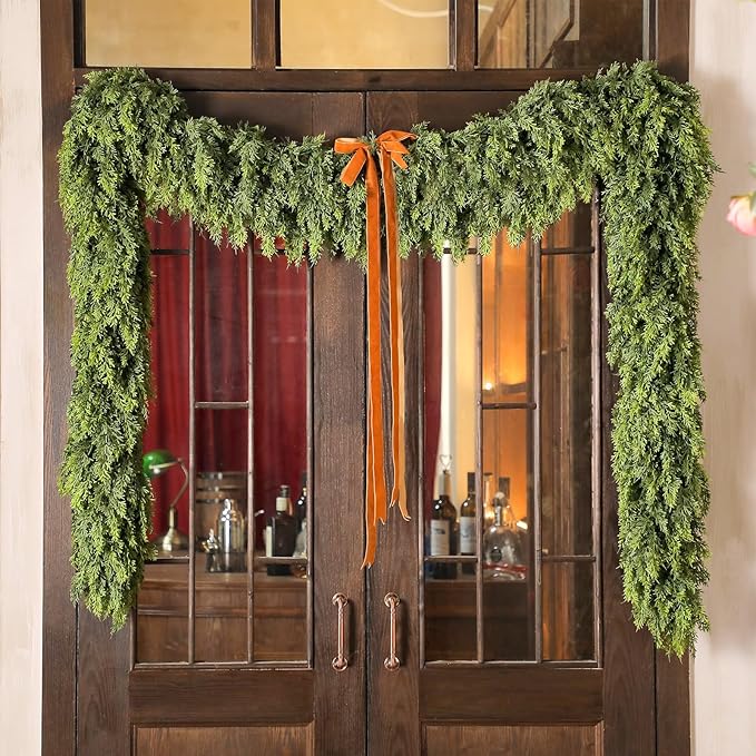 Christmas Artificial Cypress Leaf Vine Wreath🎄(1.8m)