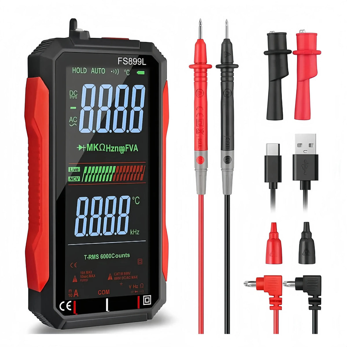 Fully Automatic True RMS (TRMS) 6000 Count Digital Voltmeter