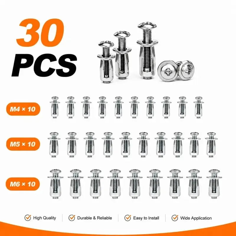 🎉 🔥🎁🔩 Button Rivet Locking Nuts Set