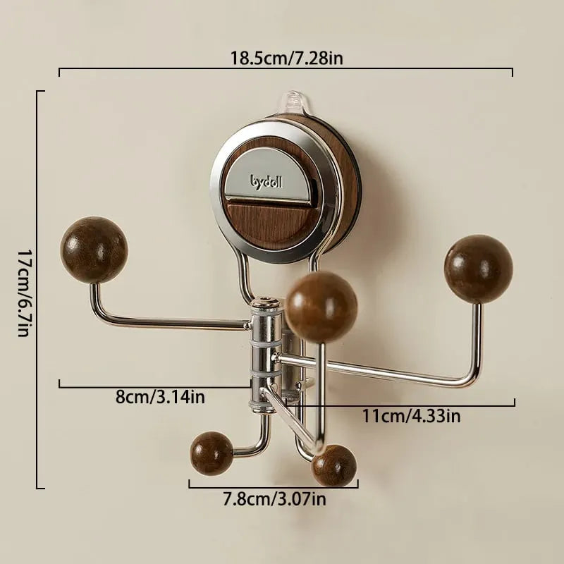 🎉No-Drill Rotating Suction Hooks – Strong Hold, Easy Wall Installatio