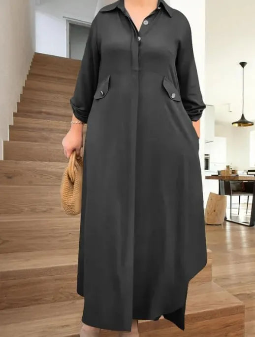 Button-Down Shirt & Wide-Leg Pants 2-Piece Set