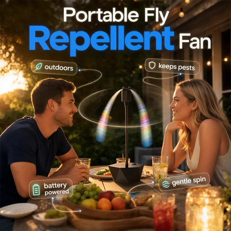 🔥 HOT SALE 🔥USB Rechargeable Retractable Outdoor Fly Repeller Fan