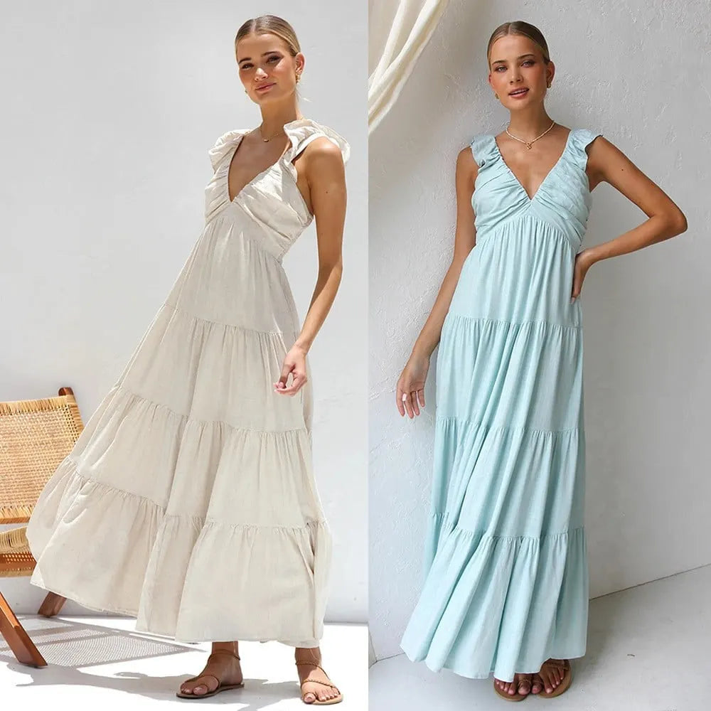 VionelleTM | Elegant Maxi Dress With Ruffles