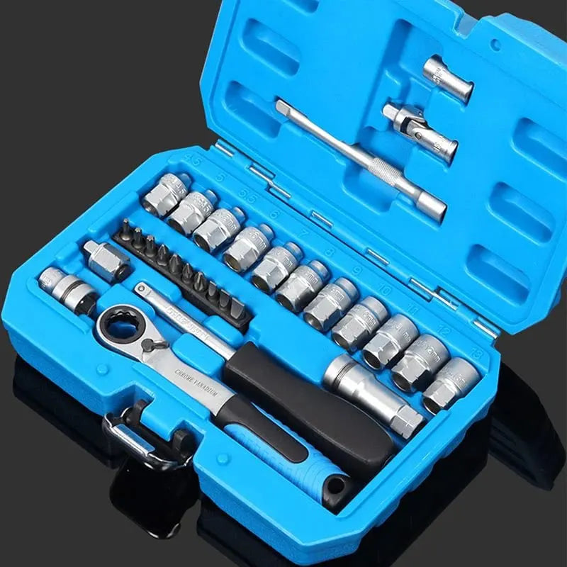 🔥HOT SALE🔥29pcs Core Ratchet Socket Wrench Kit