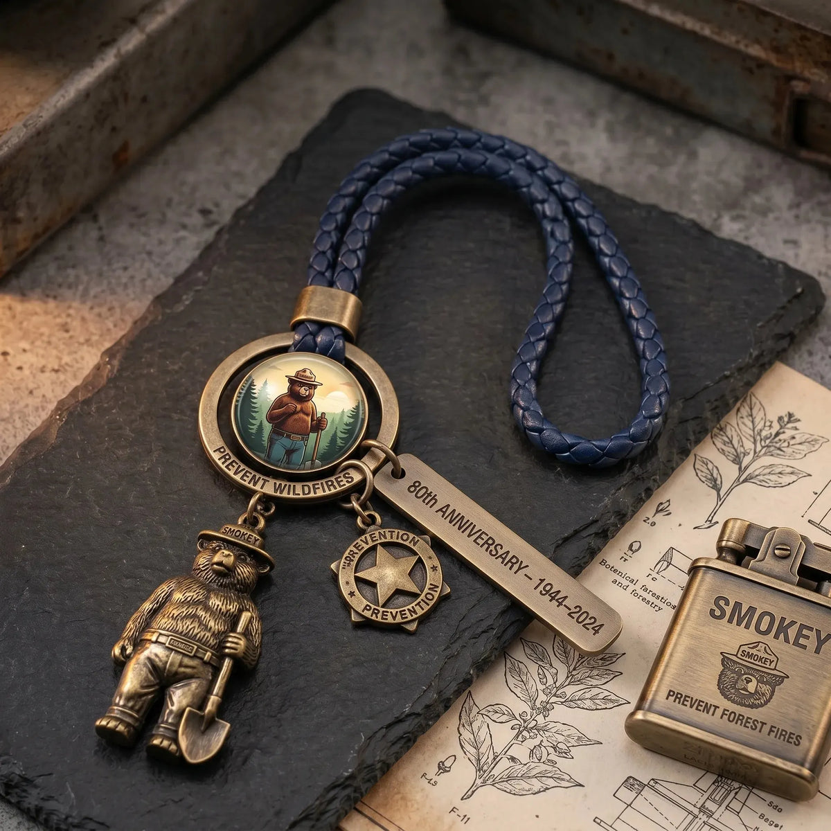 🔥LAST DAY 49% OFF🐻Smokey Bear 80th Anniversary Keychain