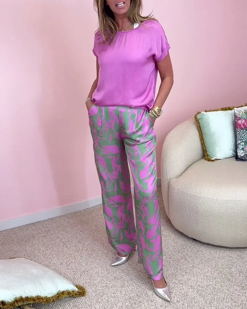 Super comfy blouse and pants Set