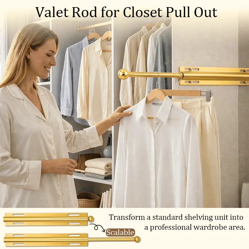 🗄️Valet Rod for Closet Pull Out