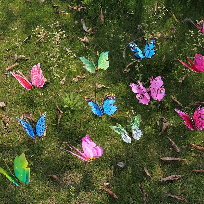 Fluttering Butterflies Garden Stake