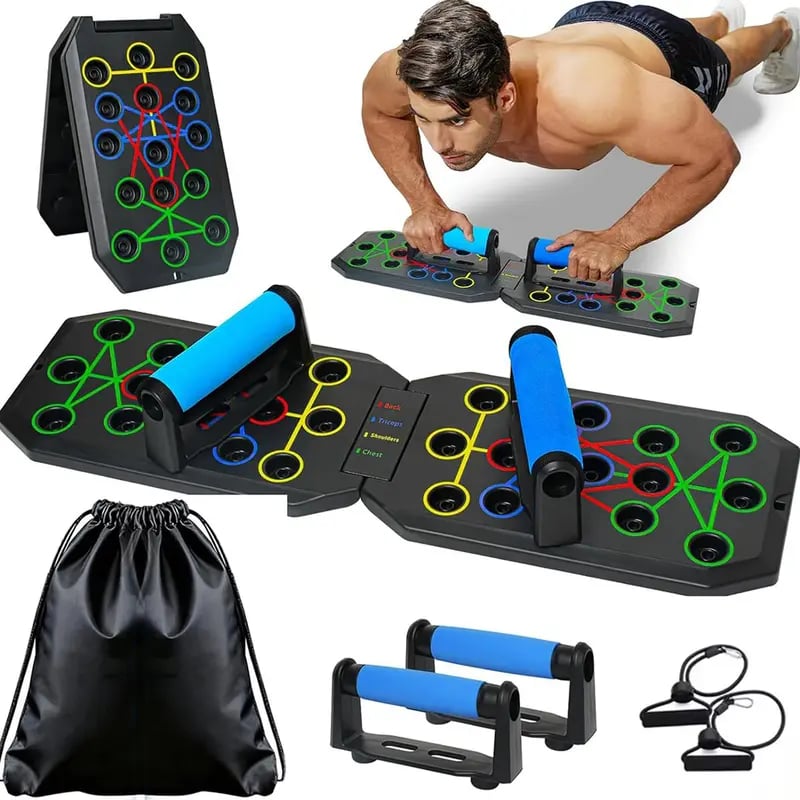 🔥HOT SALE🔥Enhanced Push-up Board Fitness Kit with 30 Holes-Portable Home Exercise Equipment