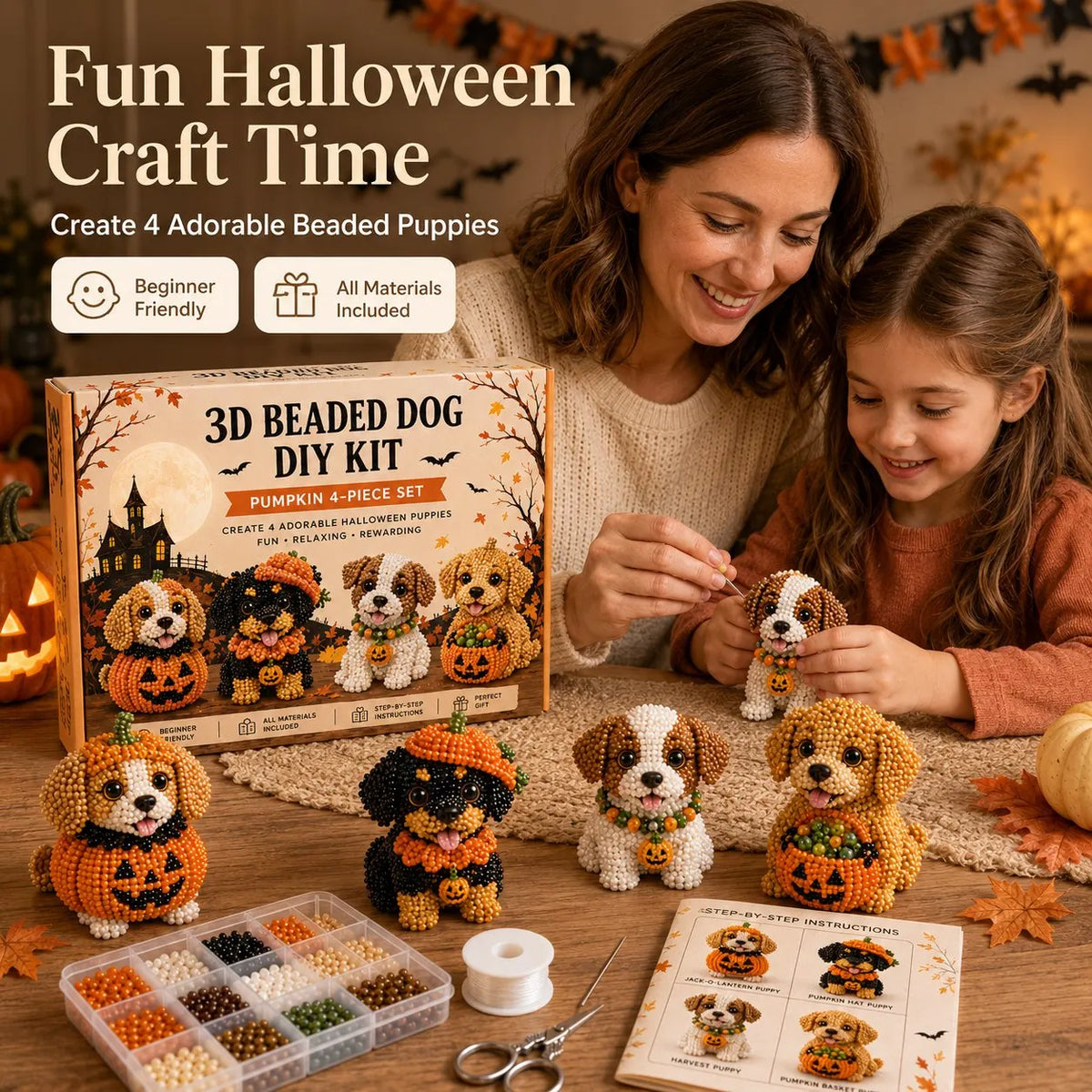 🔥Last Day 49% OFF - 🎁🐶🎃🐶3D Halloween Dog DIY Art Set(📦Buy 2 Free Shipping)