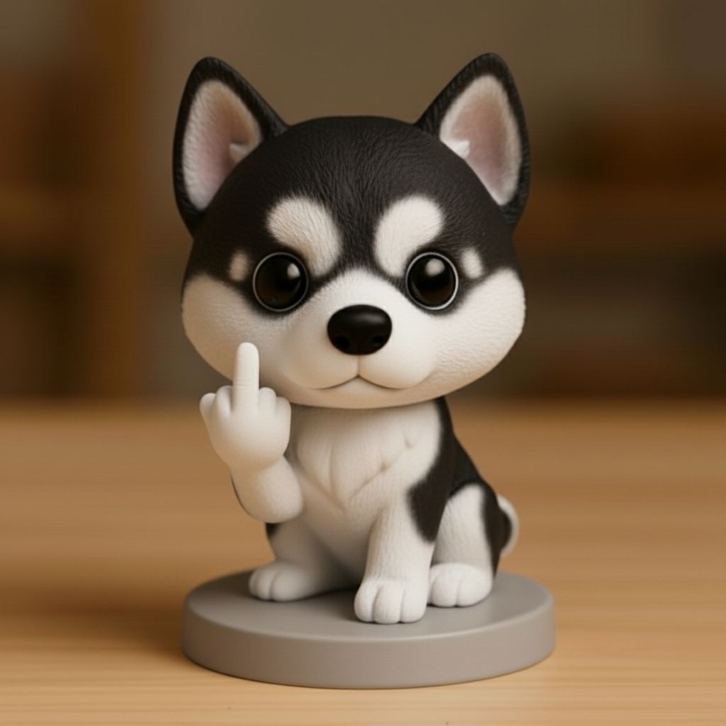 Funny Middle Finger Dog Ornament – The Perfect Gag Gift 🎁🐕