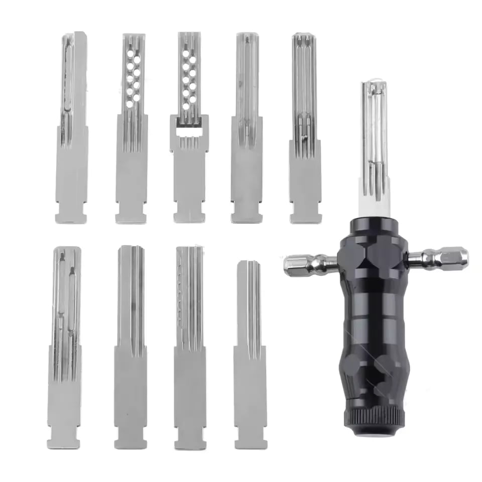🔥 HOT SALE 🔥🔐Tubular Lock Pick Set: 9-in-1 Precision Unlocking Tool for Locksmiths
