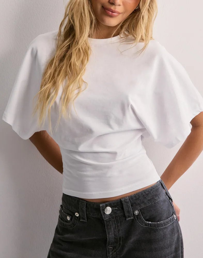 Summer new simple all-in-one solid color loose top