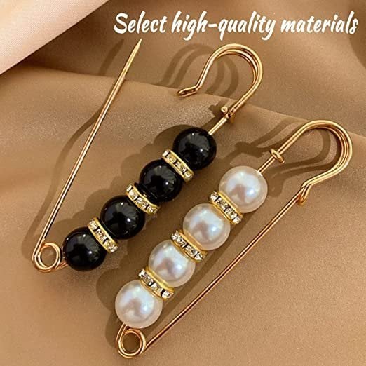 (🔥Hot Sale - 50% OFF) Fancy Rhinestones Pearls Safety Pin Brooch-BUY 4 GET 6 FREE