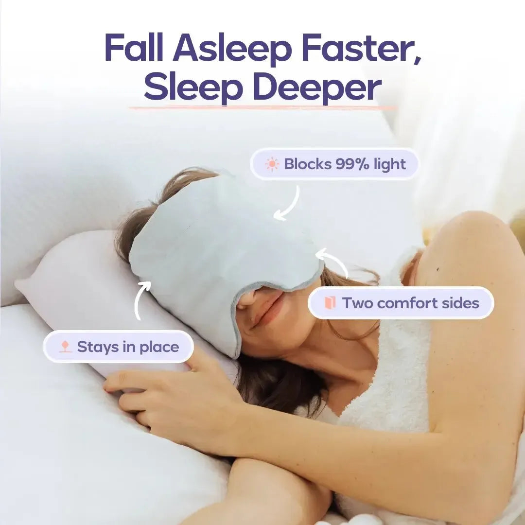 🎉😴Weighted Eye Mask – Strapless 360° Wraparound Sleep Mask, Deep Pressure Relaxation Eye Mask for Better Sleep